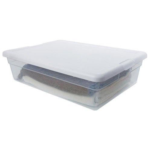Sterilite 28 Qt. Storage Box | Lid Provides Secure Stacking Capabilities (4)