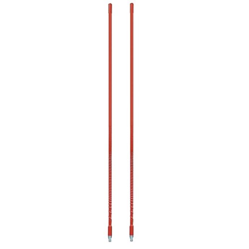 Lot de 2 Aries 10820 4 'Pie Fibra de vidrio CB Radio Antena (Rojo)