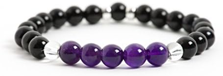 HandmadeBlack Tourmaline Bracelet for Men, Grounding and Protection Bracelet, Natural Gemstone Bracelet