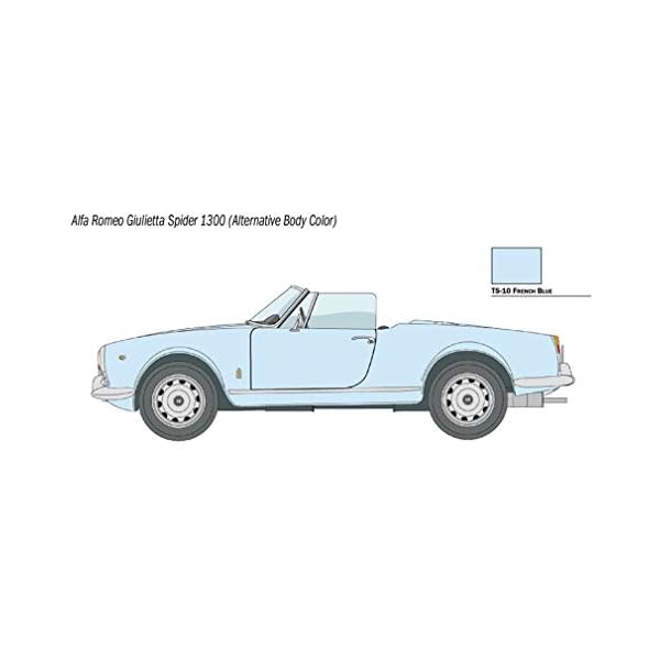 ITALERI 3653S - 1:24 Alfa Romeo Giulietta Spider 1300 , Modellbau, Bausatz, Standmodellbau, Basteln, Hobby, Kleben, Plastikbausatz, detailgetreu, Unlackiert – Bild 6