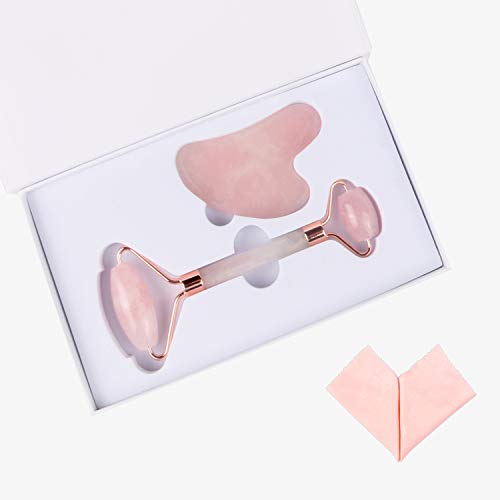 Face Roller-YeeTeching Jade Roller and Gua Sha Set