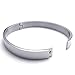 KONOV Polished Stainless Steel Bangle Cuff Bracelet, Unisex Mens Womens, Color Silver