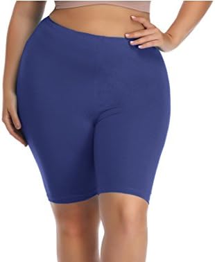 Cheapestbuy Women's Plus Size Modal Cotton Short Leggings Pants Lightweight Breathable Mid Thigh Stretchy Shorts