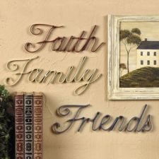 Amazon.com: Faith Family Friends Metal wall words, wall art: Kitchen