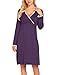 Ekouaer Women Delivery/Labor/Maternity/Nursing Nightgown Long/Short Sleeve Pleated Breastfeeding Sleep Dress(S-XXL)