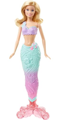 Barbie Doll with 3 Fantasy Outfits & Accessories, Including Mermaid Tail & Fairy Wings, Candy Theme (Amazon Exclusive)