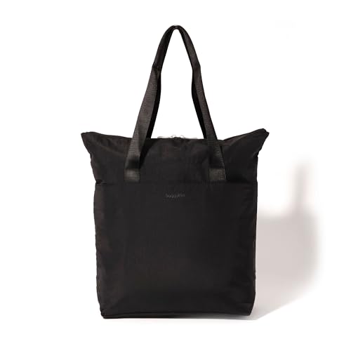 Baggallini Swift Tote Bag for Women - Lightweight 12x16 Nylon Zipped Travel Carry On Bag w/Luggage Sleeve