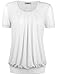 Timeson Womens Flattering Short Sleeve Scoope Loose Fit Stentchy Soft Top XX-Large White