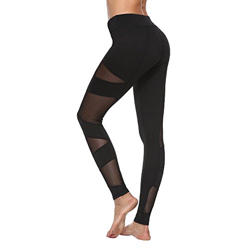 image for FEIVO Yoga Pants, Women's Power Flex Yoga Pants Tummy Control Workout 