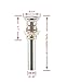Purelux Bathroom Faucet Vessel or Vanity Sink Spring Pop Up Drain Stopper with Overflow, Brushed Nickel Finish