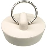 Danco 1-1/4-Inch Rubber Drain Stopper, White, Carded, 80225