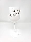 Moet Chandon Ice Imperial White Plastic Acrylic Goblet By Moet Version 2 Single-Sided