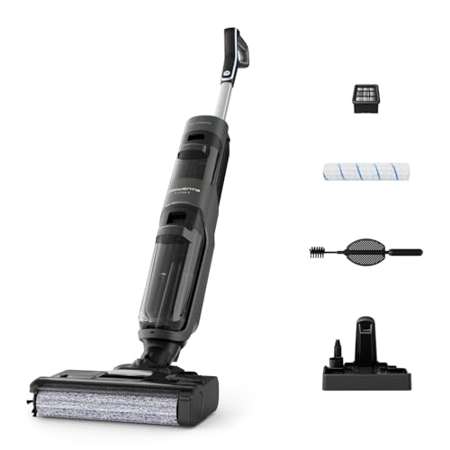 Rowenta X-Clean 4 kabelloser Nass- und Trockenstaubsauger, 2-in-1 Reinigung, 50 Min. Leistung, intelligente Schmutzerkennung, Selbstreinigungssystem, Dunkelgrau, GZ5037WO
