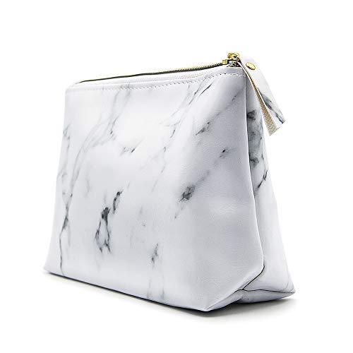 Marble Makeup Bags,LKE Cosmetic Display Cases Waterproof Marble Travel Cases Portable Makeup Bags Makeup Organizers(8.66x6.3x2.36Inches) (Marble Makeup Bags)