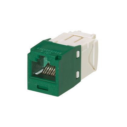 utp connect cable rj45 connector Cat6 Jack, Channel Panduit Com Mini Giga TX6 Plus Green