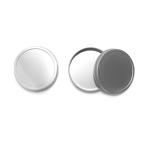 Mimi Pack 6 oz Shallow Screw Top Lid Tin Can Containers For Salves, Favors, Spices, Balms, Gifts Tin Containers 24 Pack (Silver)