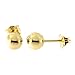 14k Yellow, White or Rose Gold Ball Stud Earrings