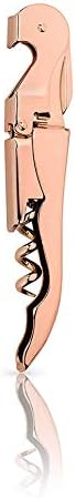 CJGF-Corkscrew Professional Waiter with Foil Cutter and Bottle Opener, Rose Gold Heavy Duty Wine Key for Restaurant Waiters