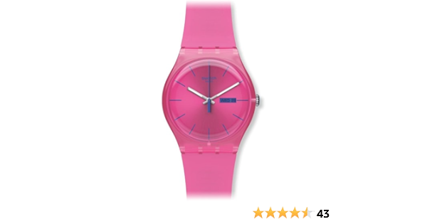 Swatch Women's SUOP700 Quartz Plastic Pink Dial Watch : Clothing, Shoes \u0026  Jewelry - Amazon.com