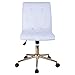 Duhome High Back Diamond Tufted Designer Home Office Task Chair Executive Computer Desk Receptionist Rolling Chair 616A (White)