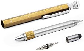 Izola 6 in 1 Multitool Pen - Stainless Steel Travel Pocket Tool w/Bottle Opener