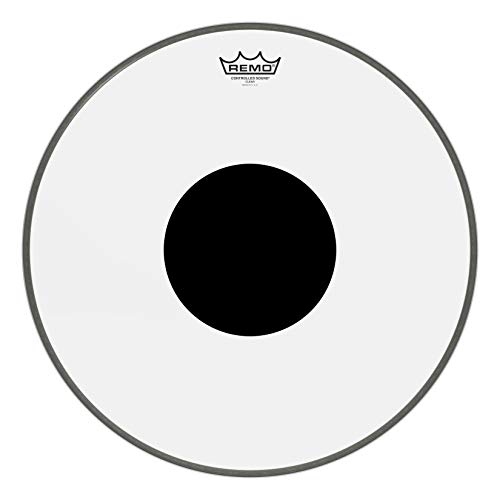 Remo drumhead CS Ambassador Transparent with Black Dot on head top bass drum 18 - CS-1318-10