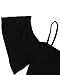 ZANZEA Womens Off The Shoulder Plus Size Top Sexy Short Sleeve Summer T Shirt Cold Shoulder Halter Tees Black 16