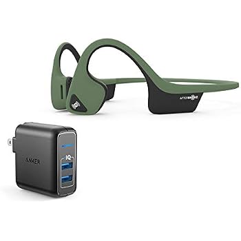 aftershokz headphones charger bluetooth wireless trekz air 24w bundle usb dual port forest travel