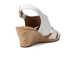 Rockport Women's Briah Sling Wedge Sandal, White