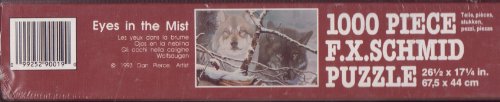 F.X. Schmid Puzzle 1000 Piece - "Eyes in the Mist" Wolf Puzzle