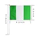 TSMD Nigeria Stick Flag 50 Pack Hand Held Small Nigerian National Flags On Stick,International World Country Stick Flags Banners,Party Decorations for World Cup,Sports Clubs,Festival Events
