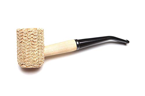 Missouri Meerschaum - Missouri Pride Corn Cob Tobacco Pipe - 5th Avenue, Bent Bit
