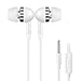 Antopos Wired Earphone, Noise Isolating Earbuds In-ear 3.5mm Headphones with Microphone and Audio Jack Devices (White)