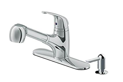 Single Handle Low Profile Pull Out Polished Chrome Kitchen Faucet