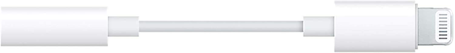 Tec-Digi Compatible With iPhone to 3.5 mm Headphone Jack Adapter Compatible with all iPhones including 8/8 Plus/X/Xr/Xs/7/7 Plus,Support iOS 11,10.3 and More – White