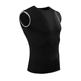 ADHEMAR Men's Cool Dry Compression T-shirts Sleeveless Undershirts Running Shirt Tank Tops