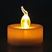 AGPtek 24 Pack Flameless Amber Yellow Wave Open Led Tea Light Candle Realistic flickering Bulb Timer 6 Hours On Seasonal Festival Celebration Electric Battery Fake Candle