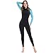 Dark Lightning 3/2mm Wetsuit Women, Women's Wetsuit Long Sleeve Full Suit Premium Neoprene Womens Suit Scuba Diving/Surf/Canoe, Jumpersuit (Size 8 / M)