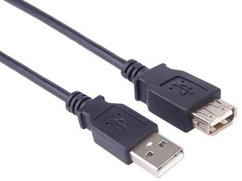 PremiumCord kupaa5bk USB 2.0 Extension Cable 5 m High Speed up to 480 Mbit/s USB 2.0 Type A Female to Male 2x Shielded Colour Black Length 5 m