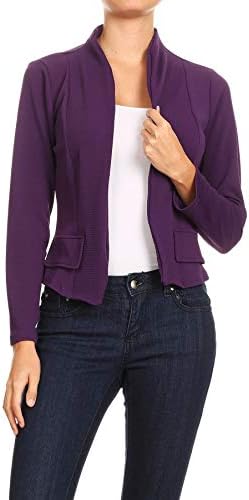 MissMissy Womens Casual Business Slim Fit Long Sleeve Blazer Jackets J907