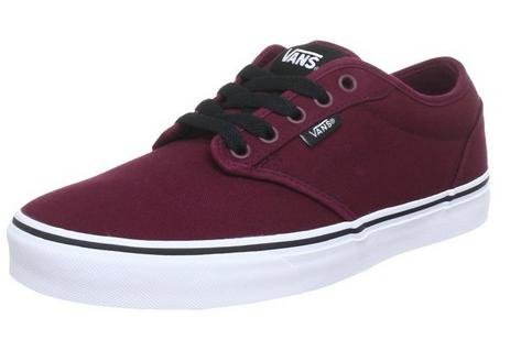 Vans men s atwood (canvas) oxblood/white skate shoe 10 …
