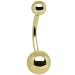 14 Gauge Curved Barbell Belly Ring 7/16"