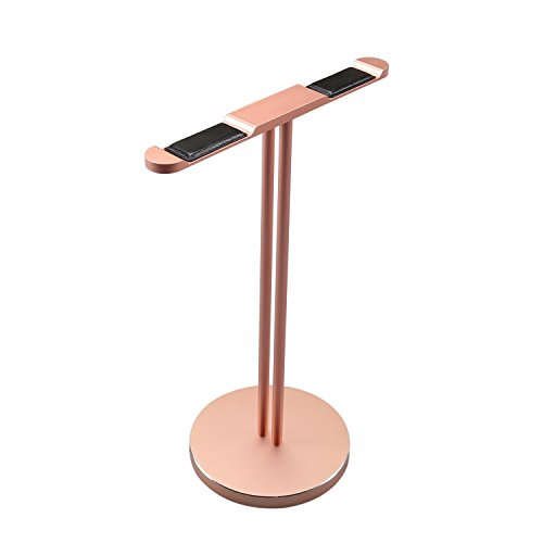 WINHI Aluminum Headset stand, Modern Fashion Headphone Holder / Desk Display Hanger / Headphone Bracket Suitable For All Headphone Sizes
