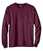 Hanes Tagless 6.1 oz Long-Sleeve with Pocket, Maroon, XL