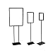 SOURCEONE.ORG Source One Deluxe 22 x 28 or 11 x 17 or 8 1/2 x 11 Inch Floor Standing Sign Holders Multiple Colors Black, White & Gray Heavy Duty Weighted