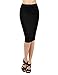 TWINTH Lighweight Fabric Office Wear Premium Hyper Stretch Scuba Oversize Skirt BLACK L