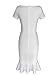 VfEmage Womens Elegant Vintage Cocktail Party Mermaid Midi Mid-Calf Dress 7977 WHT M