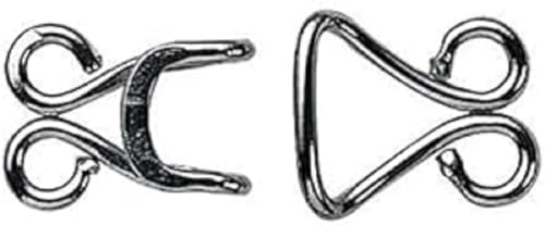 Prym - prym silver ganchos y ojos (tamaño - No.13) para corsés - 1 unidad