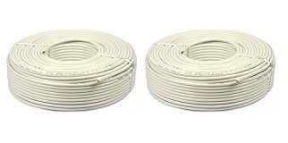 MME_180 Meter CCTV Camera Wire, 100% Pure Copper 3+1 Cable for CCTV Camera