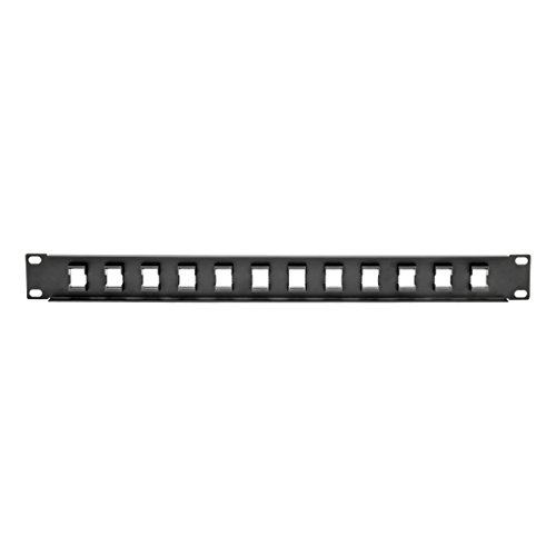 Tripp Lite 12-Port Keystone Blank Patch Panel RJ45, USB, HDMI, Cat5e / Cat6 Rackmount Unshielded 2URM TAA (N062-012-KJ)